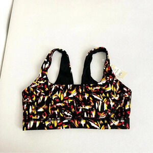 Offline Aerie Sports Bra Size Small Black Multicolor Goals Sweat Most Support
